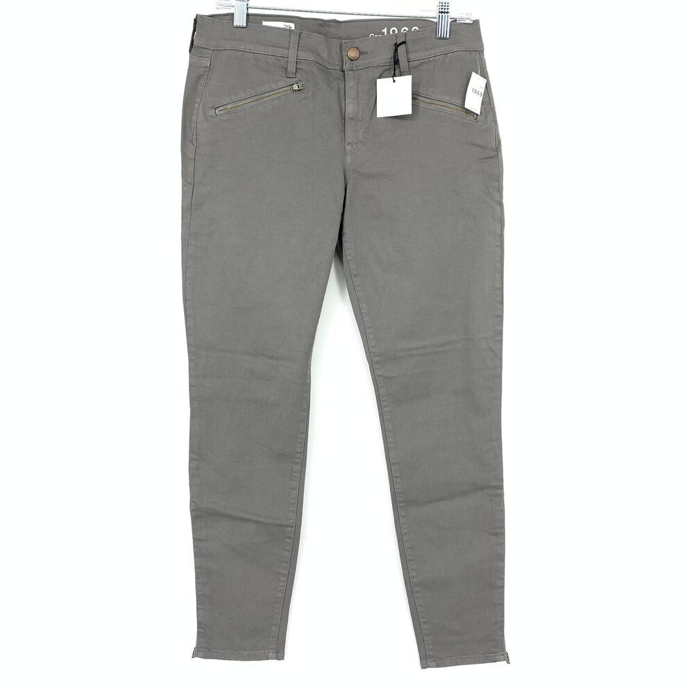 GAP 1969 Legging Jeans Womens Size 29R Shadow Gray Stretch Denim NEW